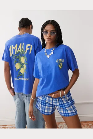 Reclaimed – Unisex – Oversize-T-Shirt in mit Amalfi-Zitronenprint