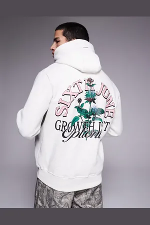 Sixth June – Kapuzenpullover in mit botanischem Logoprint auf dem Rücken