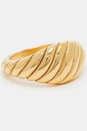 Accessorize – Z – Klobiger Ring aus vergoldetem Edelstahl mit gedrehtem Design