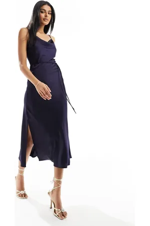 Y.A.S – Bridesmaid – Brautjungfern-Maxikleid aus Satin in sattem mit Trägern