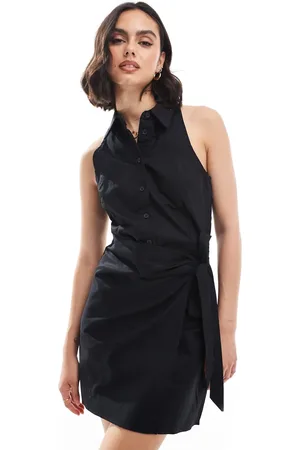 MANGO – Ärmelloses Minikleid in mit geraffter Taille