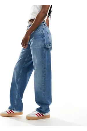 Calvin Klein – Gerade geschnittene Carpenter-Jeans im Stil der 90er in heller Waschung