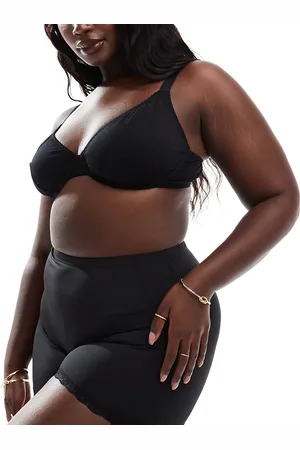 ASOS ASOS DESIGN Curve – Tia – Superweiche Shorts aus Mikrofaser in mit Spitzenbesatz