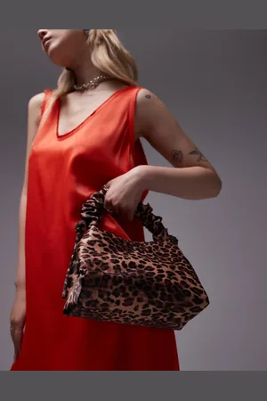 Topshop – Gilbert – Grab Bag mit Leopardenmuster und gerafftem Henkel