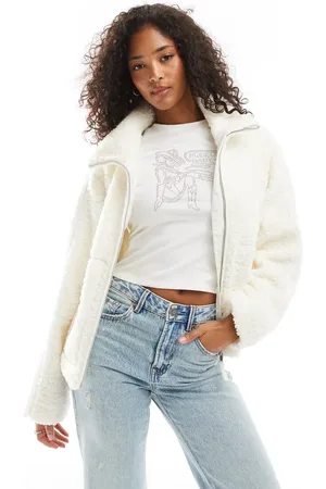 Threadbare – Teddyfell-Jacke in mit Reißverschluss