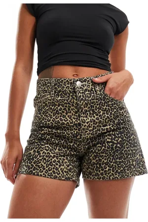 MANGO – Jeans-Shorts in mit Leopardenmuster
