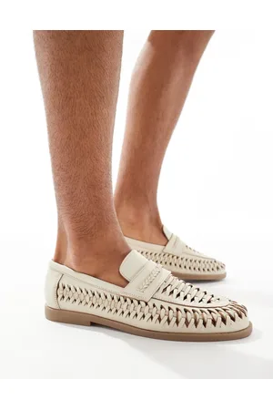 River Island – Loafer in mit Weboptik