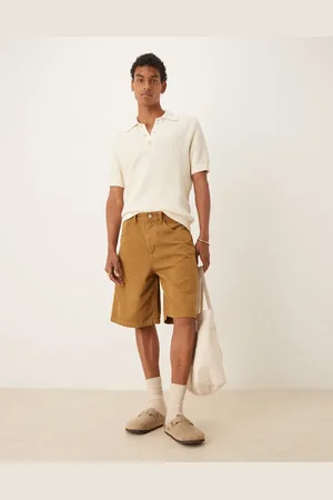 ASOS – Lang geschnittene Carpenter-Jorts in Hellbraun