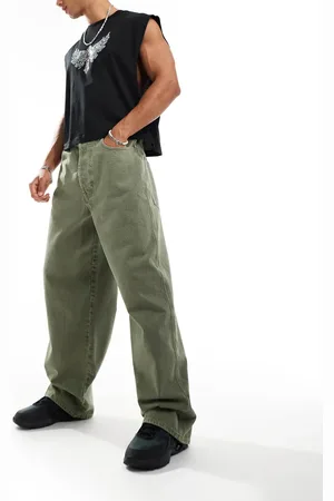COLLUSION – X002 – Weite Jeans in verwaschenem Khaki