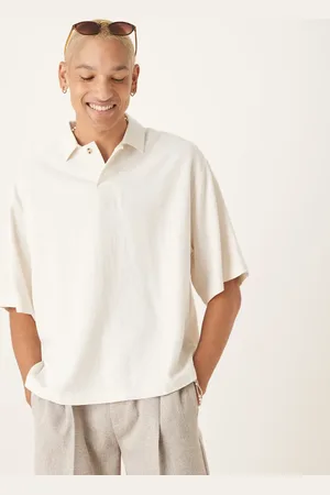 ASOS – Kastiges Oversize-Schlupfhemd aus Leinenmix in
