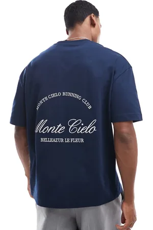 River Island – Oversize-T-Shirt in mit „Monte Cielo Club“-Schriftzug