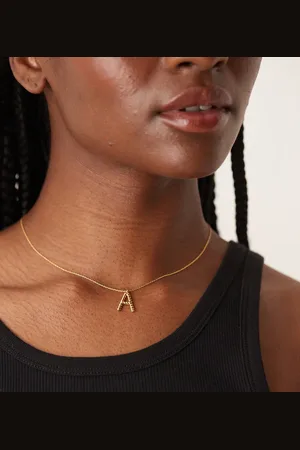 Accessorize Z – Verdrehte, vergoldete Halskette mit „A“-Initiale