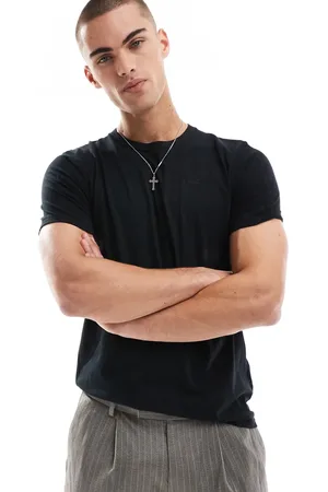 Hollister – Schwarzes T-Shirt mit Logo