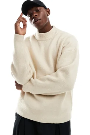 ADPT. – Oversize-Pullover in Cremeweiß mit Rundhalsausschnitt