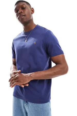 Farah – Danny – T-Shirt in Mittelblau