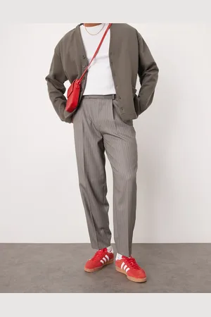 ASOS – Schicke, schmal zulaufende Oversize-Hose in mit Nadelstreifen