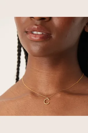 Accessorize Z – Verdrehte, vergoldete Halskette mit „C“-Initiale