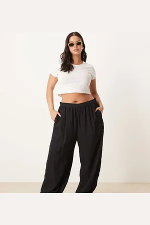 ASOS Curve – Ballon-Hose in mit Strukturstreifen und Bündchen