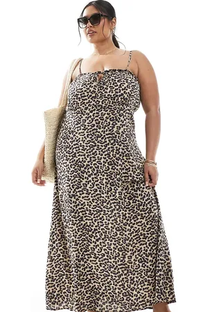 ONLY – Midikleid mit Animal-Print