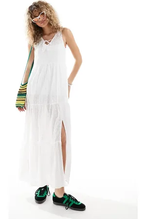 Daisy Street – Lockeres Boho-Maxikleid in mit Lochstickerei