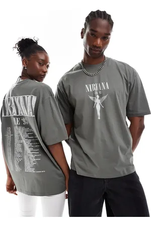 ASOS – Band-T-Shirt in mit Oversize- und Unisex-Schnitt sowie lizenziertem „Nirvana“-Tour-Print