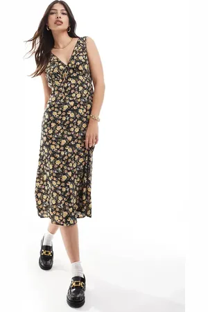 Brave Soul – Kleid in mit Blumenmuster und V-Ausschnitt