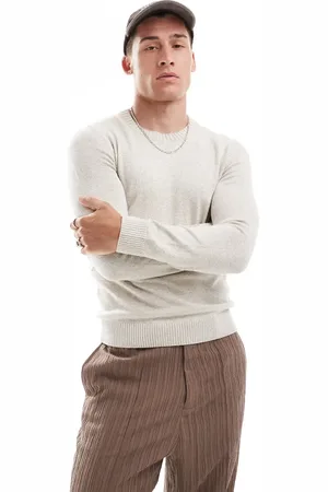 Hollister – Icon – Lässiger Pullover mit Logo aus leichtem Strick in meliert