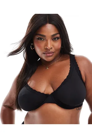 ASOS ASOS DESIGN Curve – Tia – Superweicher Bügel-BH aus Mikrofaser in mit Spitzenbesatz