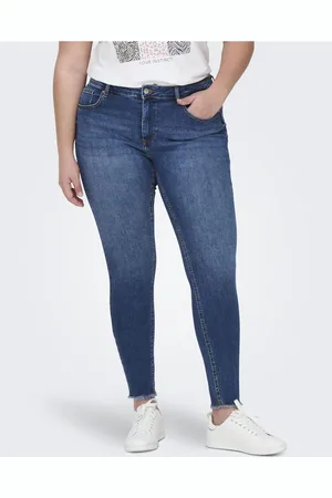 ONLY – Skinny Fit Denim-Jeans in Mittelblau