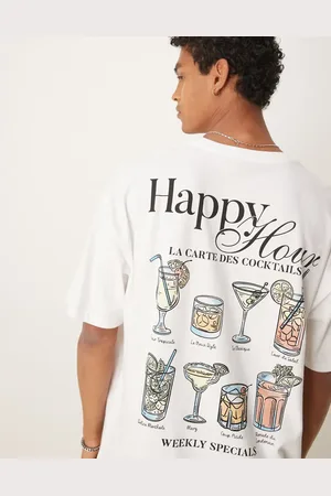 ASOS – Oversize-T-Shirt in mit Cocktail-Grafikprints