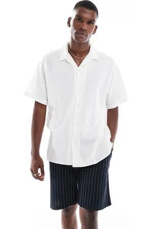 JACK & JONES – Hemd in mit Knitterstruktur und Reverskragen