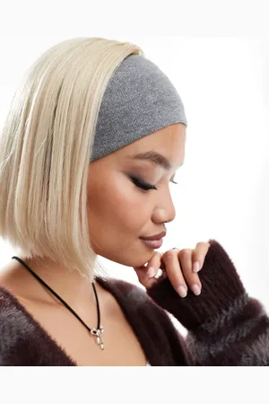 Monki – Graues, gestricktes Stirnband