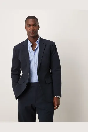 Abercrombie & Fitch Abercombie & Fitch – Einreihiger Anzug-Blazer in schmaler Passform aus Seersucker in , Kombiteil