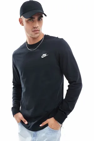 Nike – Club – Schwarzes, langärmliges T-Shirt