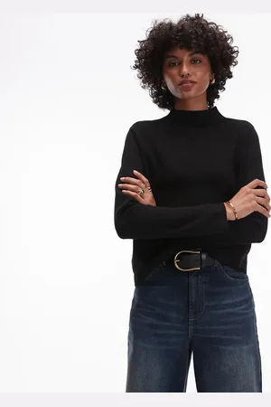 MANGO – Hochgeschlossener Strickpullover in