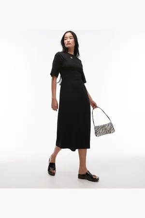 & OTHER STORIES – Midaxi-Kleid aus Jersey in mit gerafftem Korsettdetail