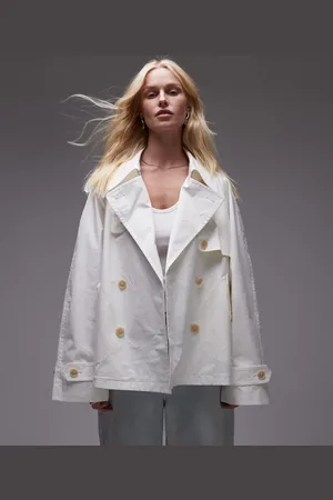 ARKET – Cropped-Trenchcoat in mit Sturmklappe