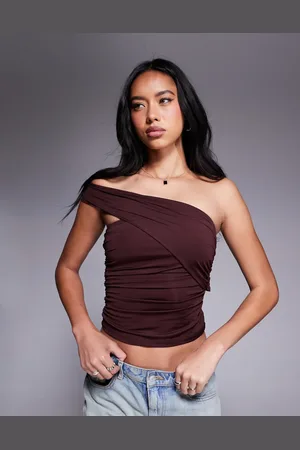 ASOS – Gerafftes Oberteil in mit One-Shoulder-Träger