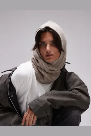Topshop – Harley – Leichte, gerippte Balaclava in Taupe