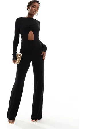 ASOS – Langärmliger Jumpsuit in mit Schlüssellochdetail