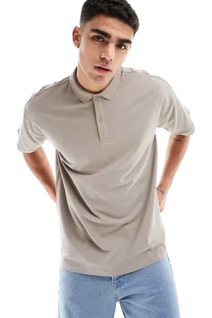 New Look – Oversize-Polohemd in Hellbraun