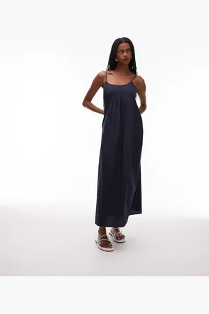 ARKET – Strand-Maxikleid aus reiner Baumwoll-Popeline in mit Spaghettiträgern