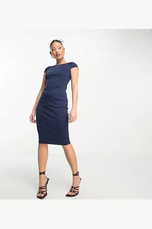 Closet – Bleistiftkleid in mit Puffärmeln und Mieder-Detail