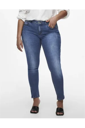 ONLY – Skinny Fit Denim-Jeans in Mittelblau