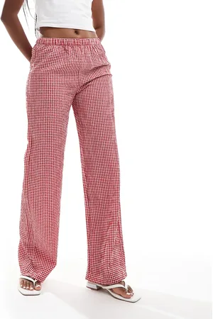 Pull&Bear – Schlupfhose in mit Vichy-Karo