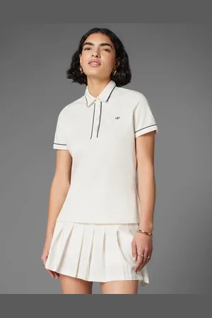 adidas Adidas Originals – Twistknit – Golf-Polohemd in Kreideweiß mit Dreiblatt-Logo