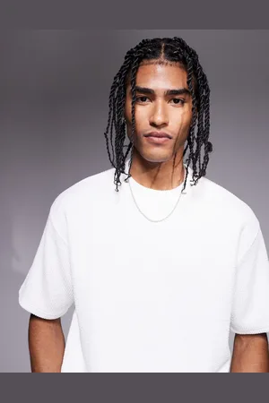 Bershka – Kastiges T-Shirt aus Seersucker in , Kombiteil