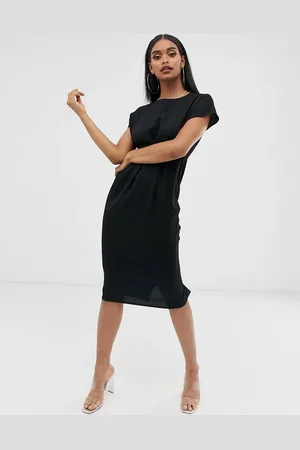 ASOS – Midikleid mit geraffter Taille