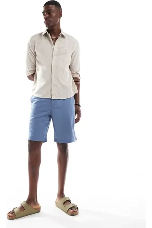 Threadbare – Chino-Shorts in mit hohem Leinenanteil