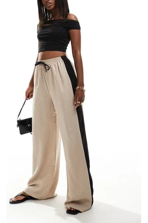 Reclaimed – Elegante Hose in mit weitem Bein und Seitenstreifen